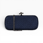 Clutch Tressê Cetim Inspired Grande Azul Marinho