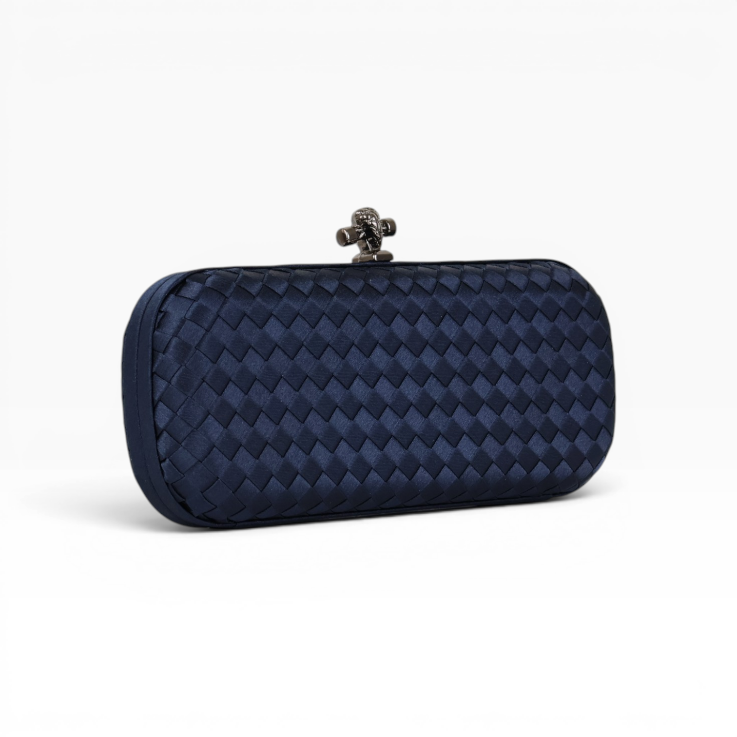 Clutch Tressê Cetim Inspired Grande Azul Marinho