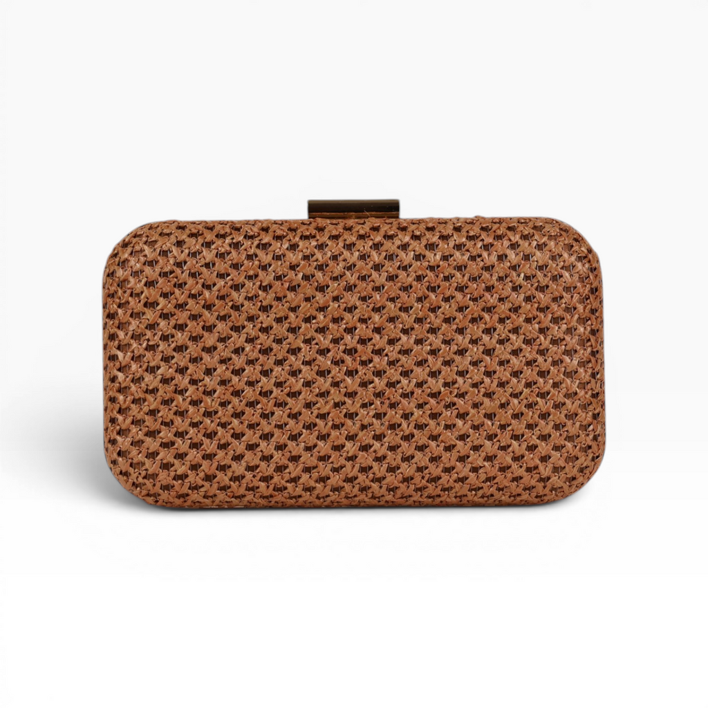 Bolsa Clutch Festa Palha Marrom