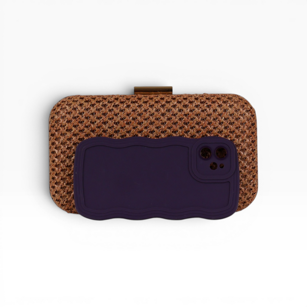 Bolsa Clutch Festa Palha Marrom