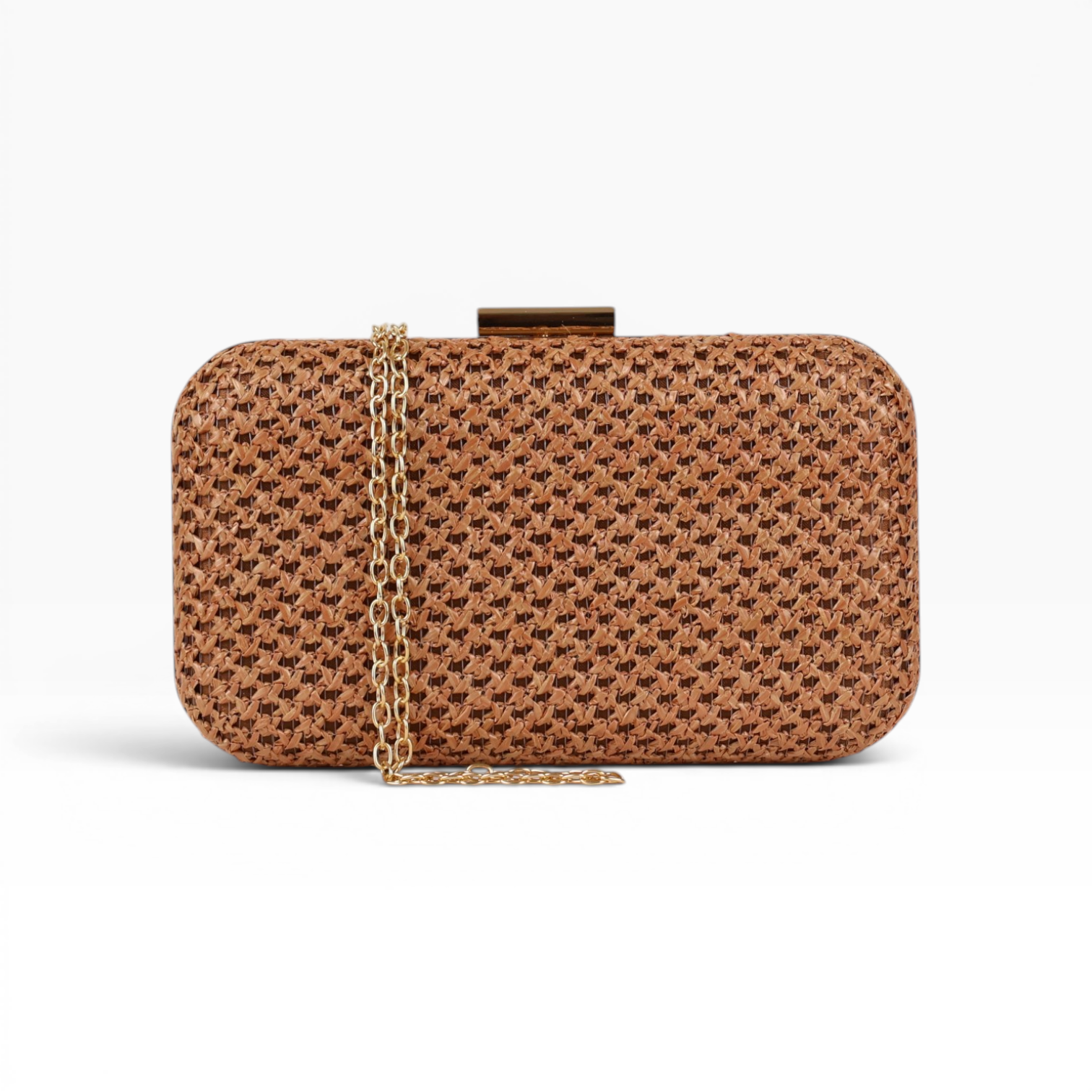 Bolsa Clutch Festa Palha Marrom