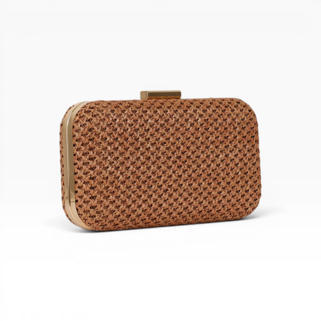 Bolsa Clutch Festa Palha Marrom