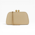 Bolsa Clutch Festa Palha Bege Claro