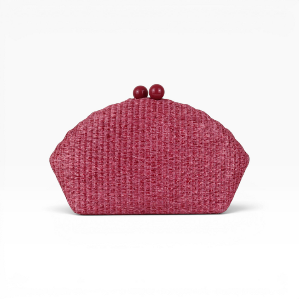 Bolsa de Festa Clutch Palha Marsala