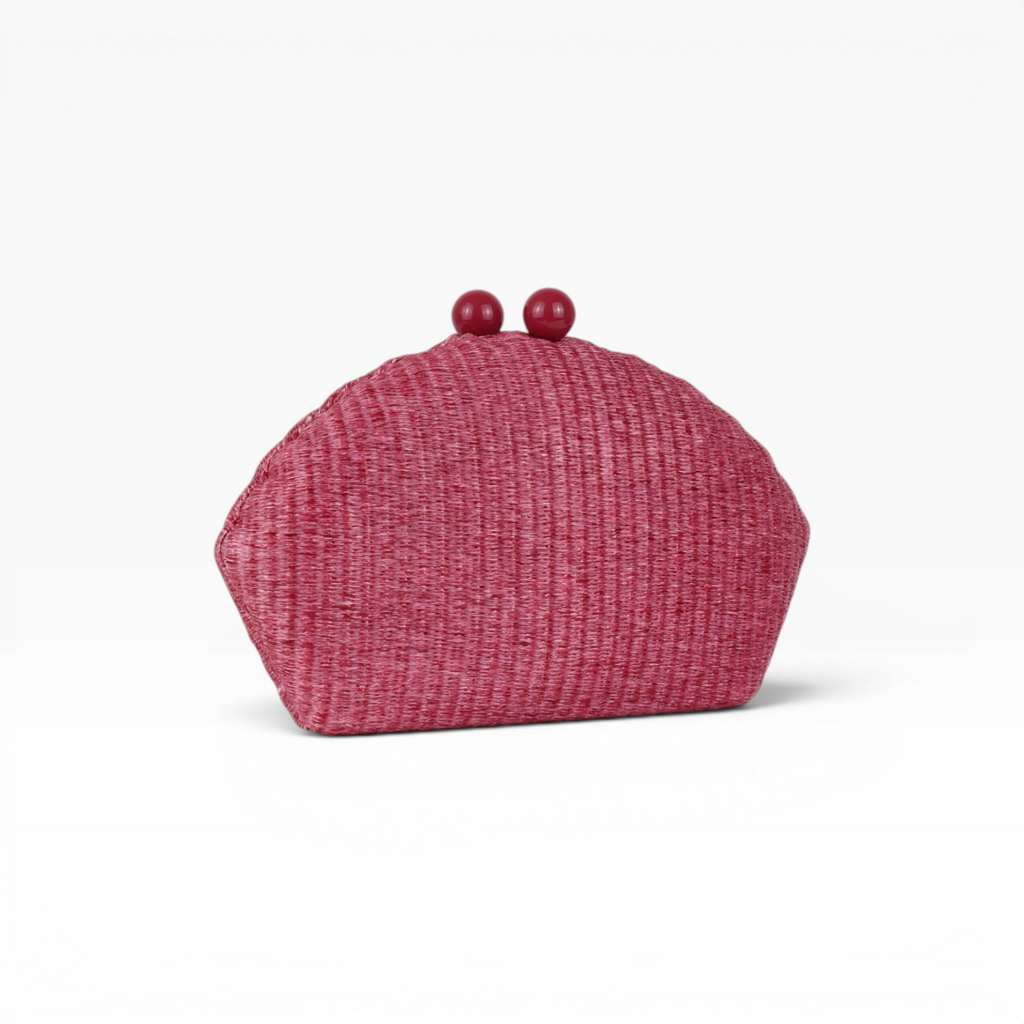 Bolsa de Festa Clutch Palha Marsala