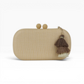 Bolsa Clutch Festa Palha Bege