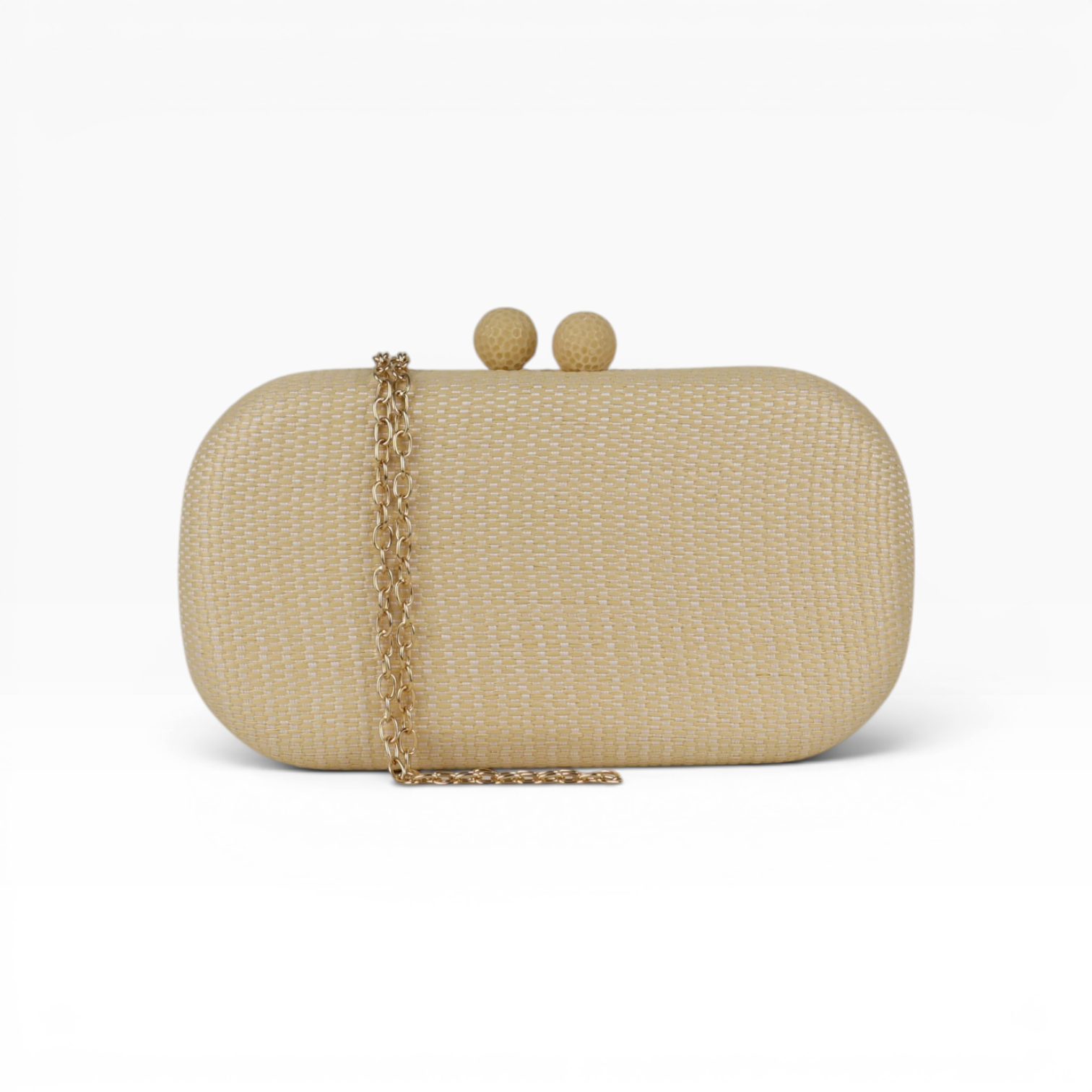Bolsa Clutch Festa Palha Bege