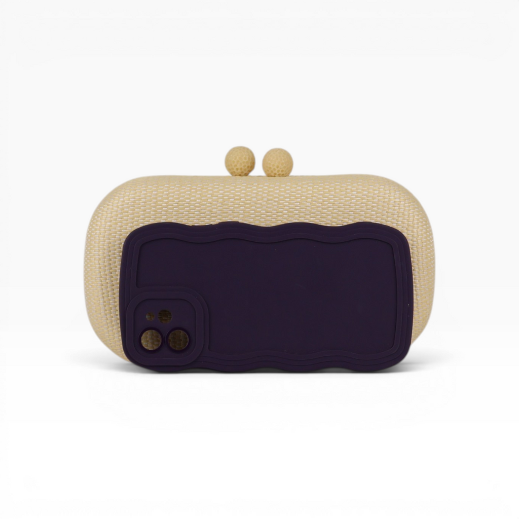 Bolsa Clutch Festa Palha Bege