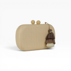 Bolsa Clutch Festa Palha Bege