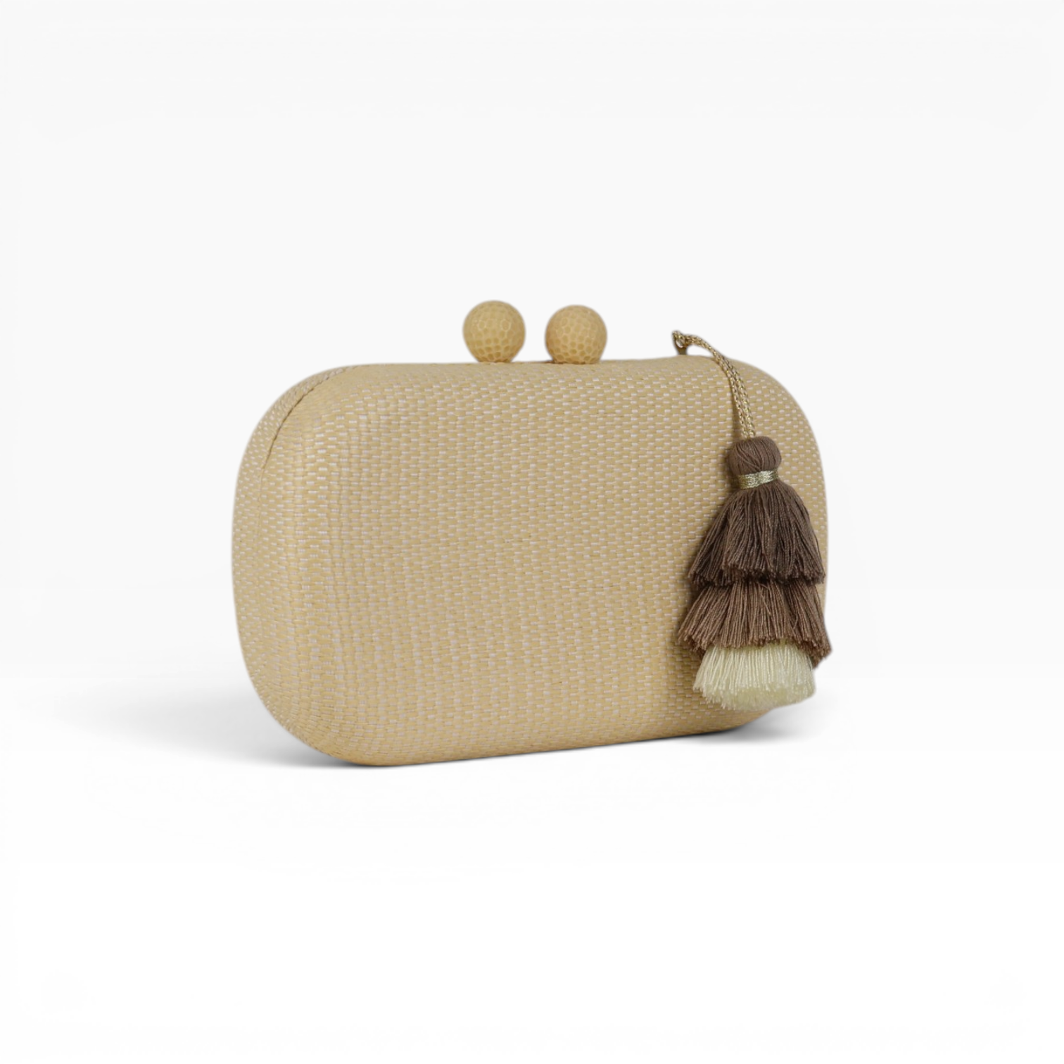 Bolsa Clutch Festa Palha Bege