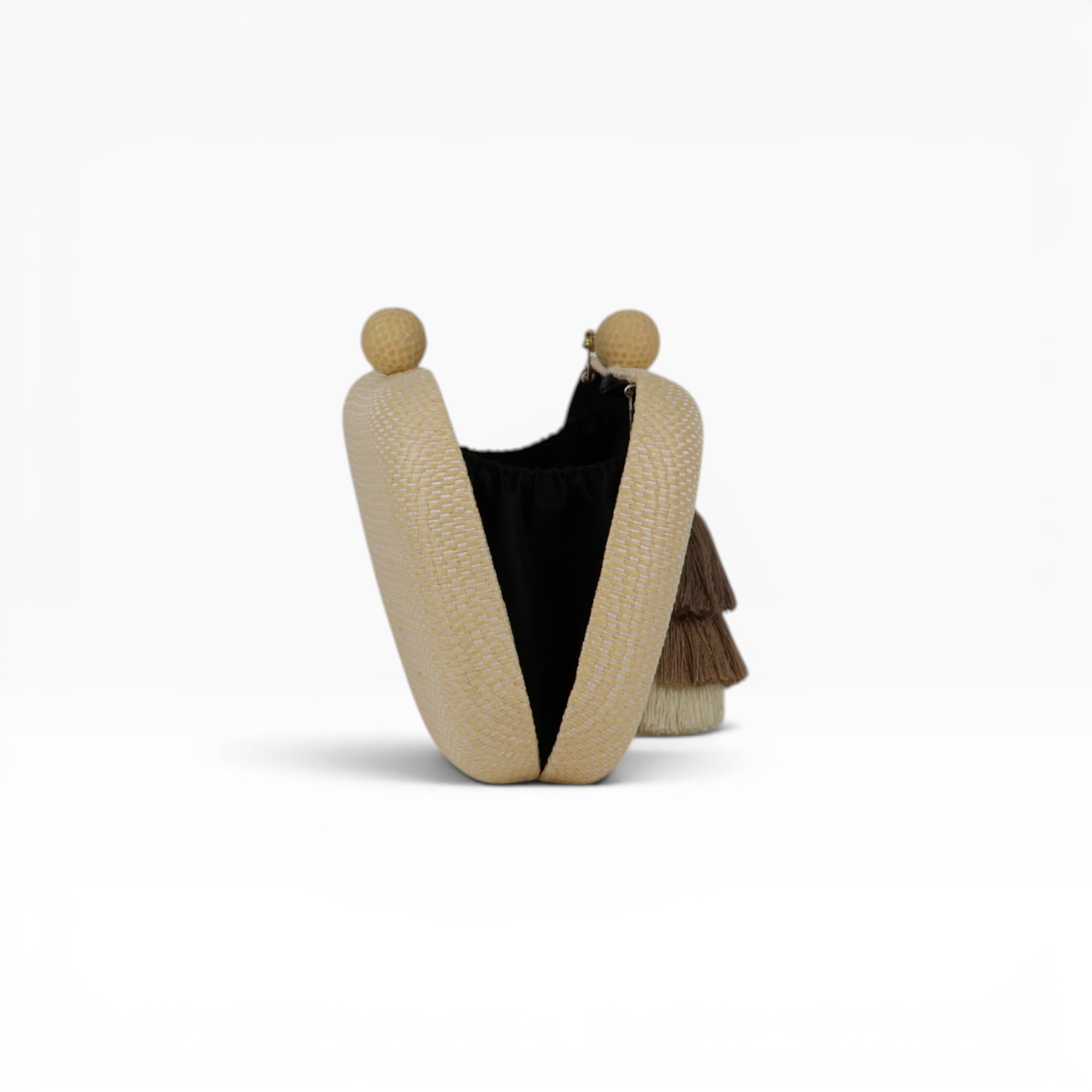 Bolsa Clutch Festa Palha Bege