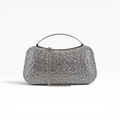 Bolsa de Mão Clutch Vidrilhos Prateada