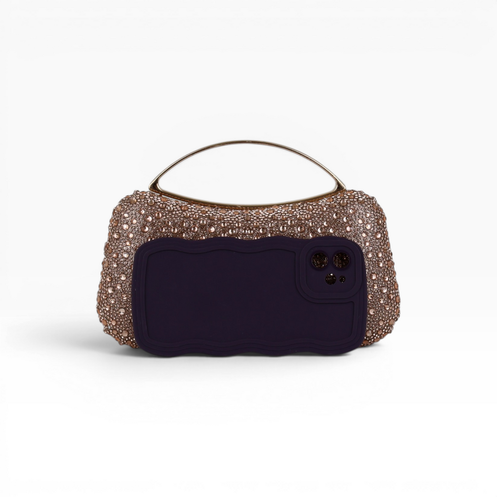 Bolsa de Mão Clutch Vidrilhos Rosê Gold