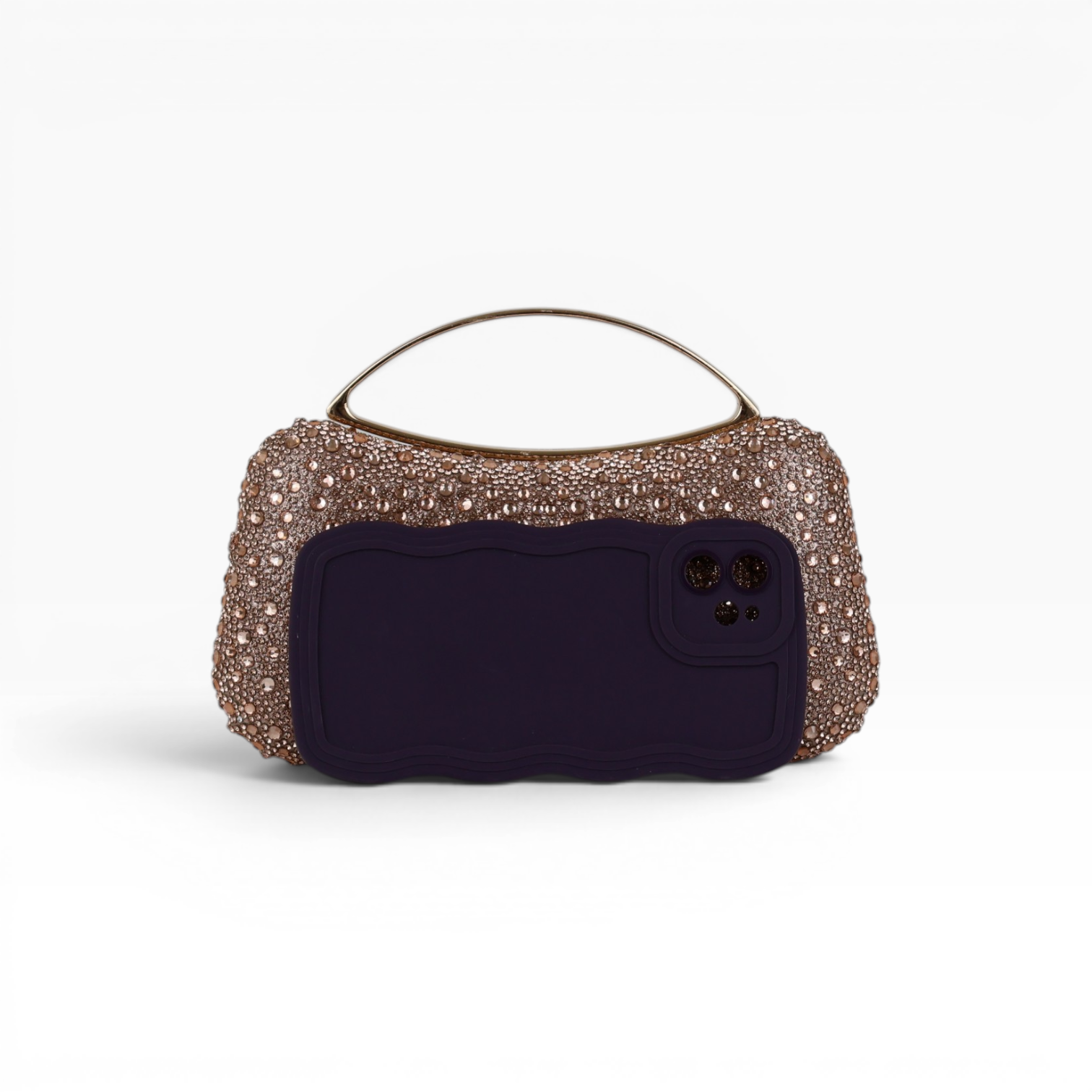 Bolsa de Mão Clutch Vidrilhos Rosê Gold