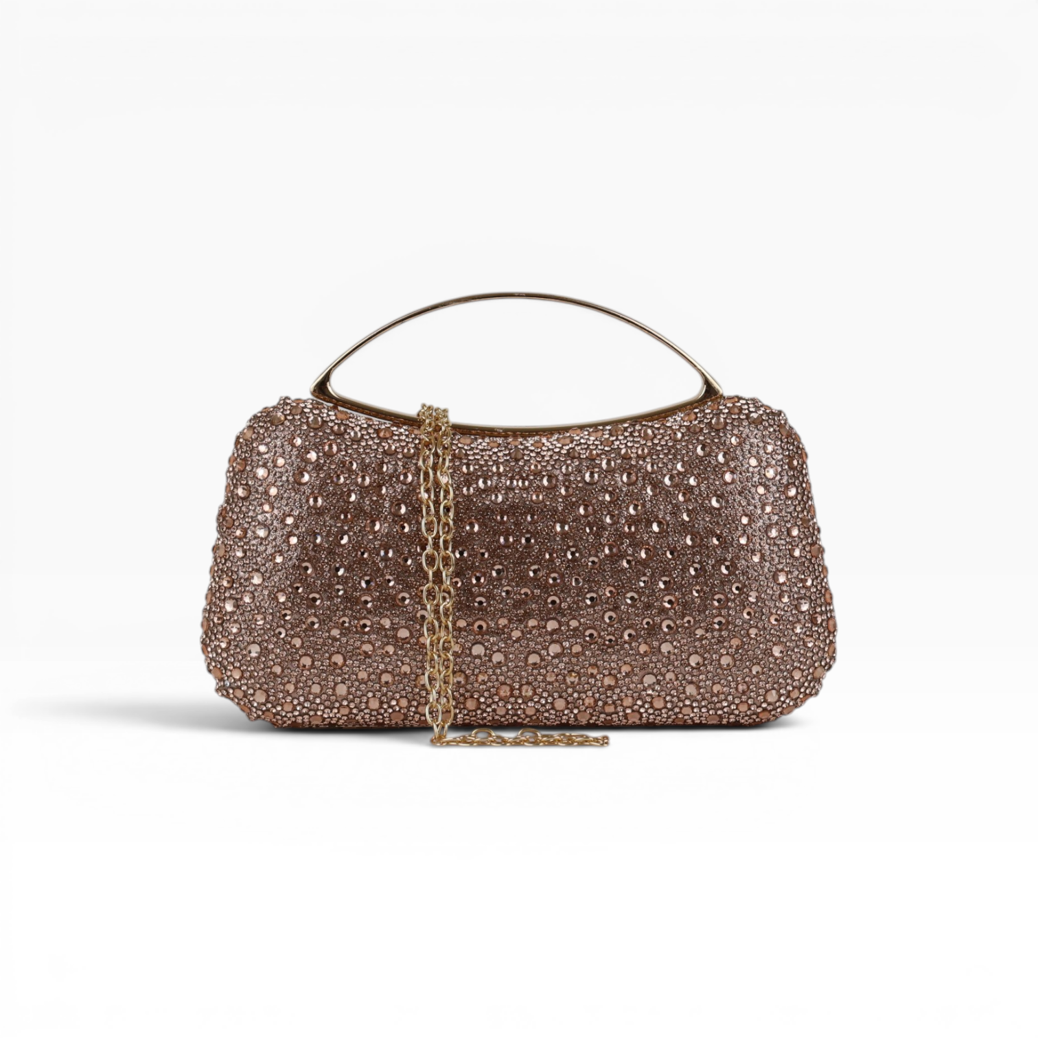 Bolsa de Mão Clutch Vidrilhos Rosê Gold