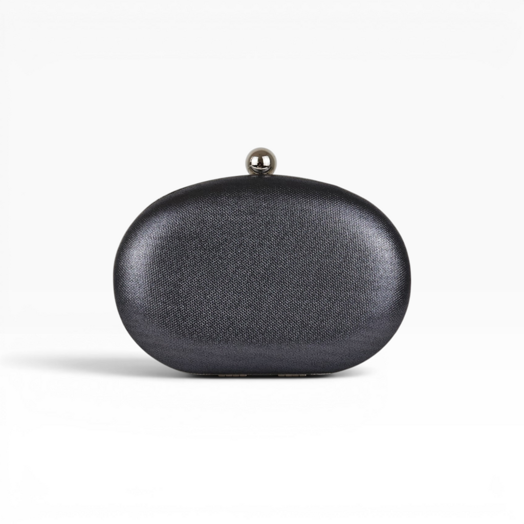 Bolsa Clutch Festa Oval Cinza Escuro