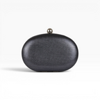 Bolsa Clutch Festa Oval Cinza Escuro