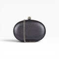 Bolsa Clutch Festa Oval Cinza Escuro
