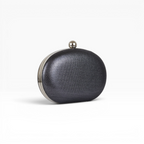 Bolsa Clutch Festa Oval Cinza Escuro