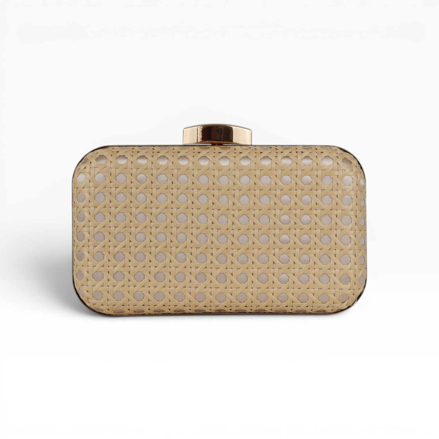 Bolsa Clutch Festa Palha da Índia Bege