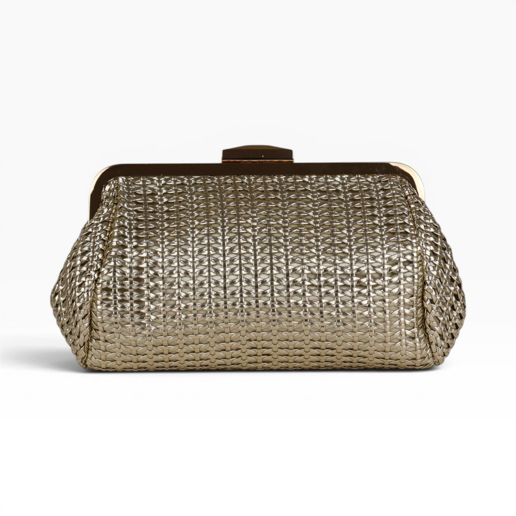 Bolsa Pouch Trama Dourada