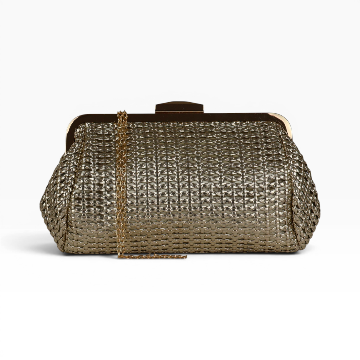 Bolsa Pouch Trama Dourada