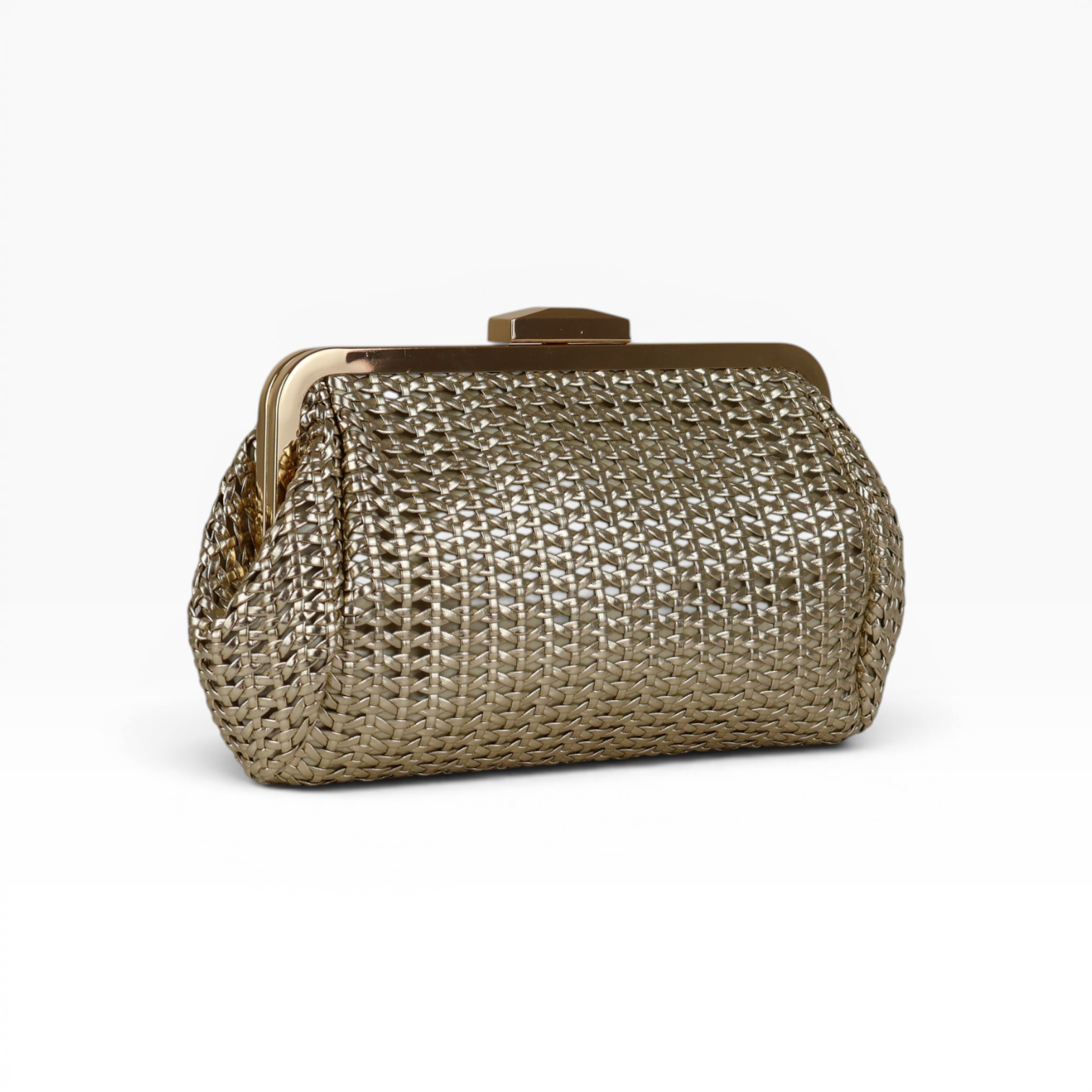Bolsa Pouch Trama Dourada