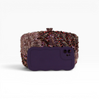 Bolsa Festa Clutch Pedraria Strass Roxa