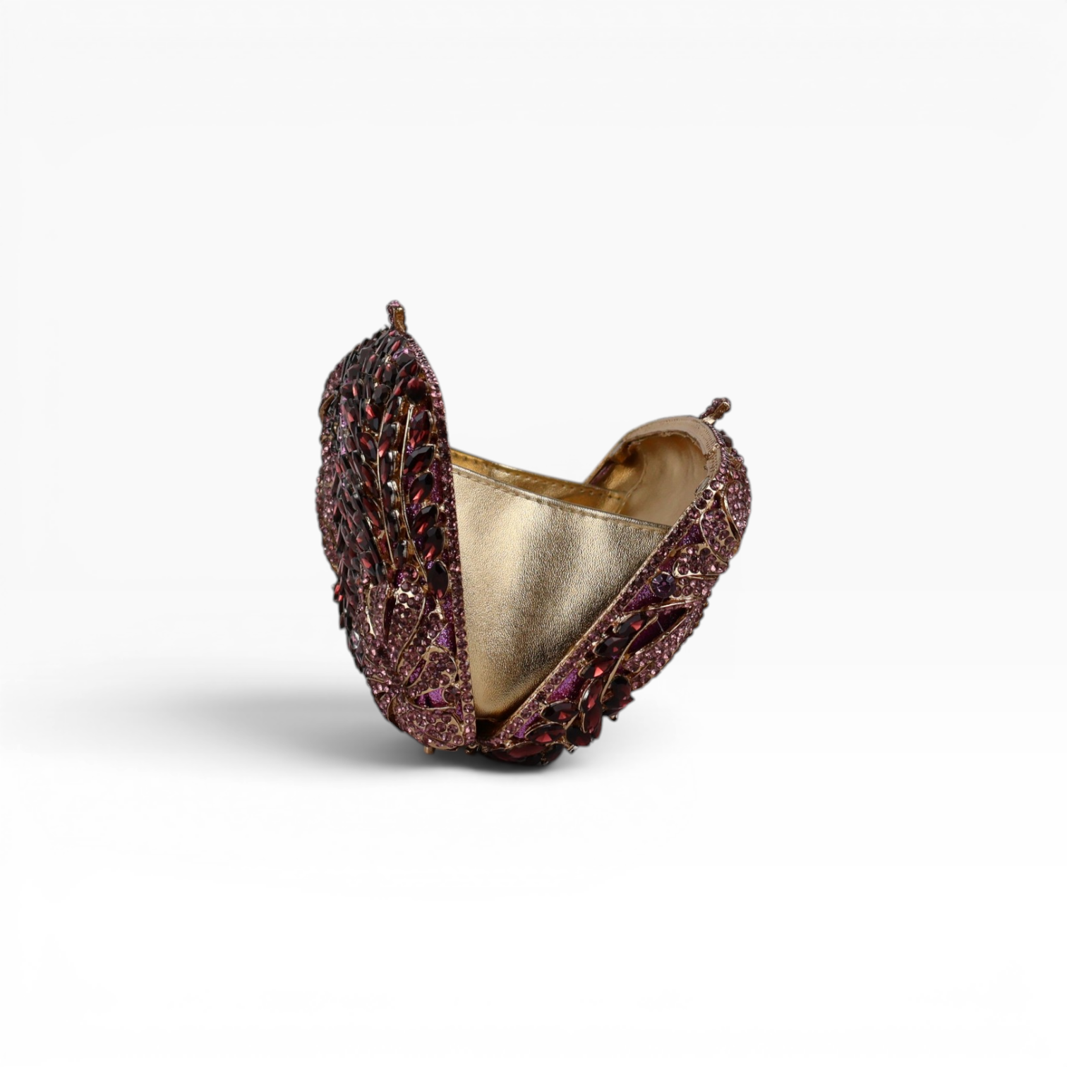 Bolsa Festa Clutch Pedraria Strass Roxa