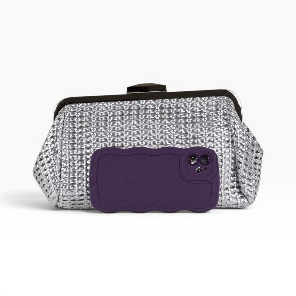 Bolsa Pouch Trama Prata