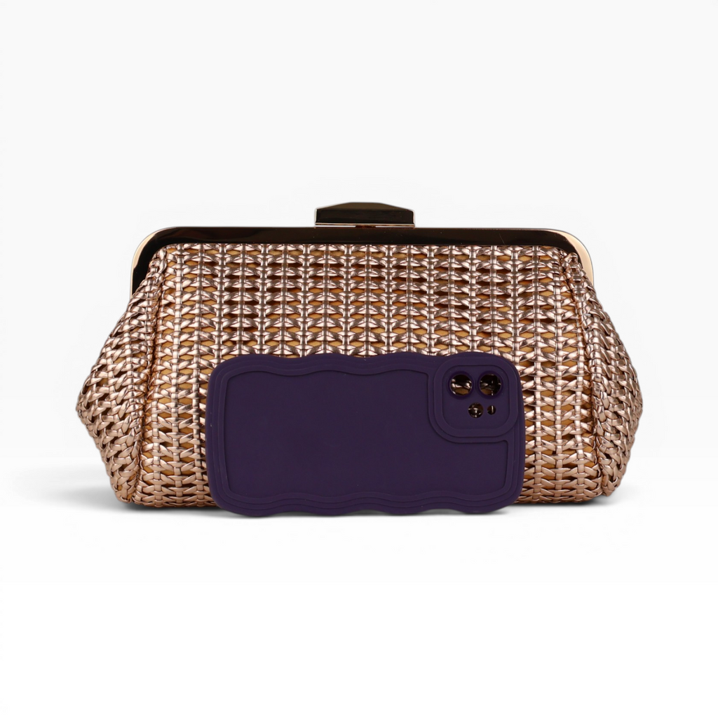Bolsa Pouch Trama Rosê Gold