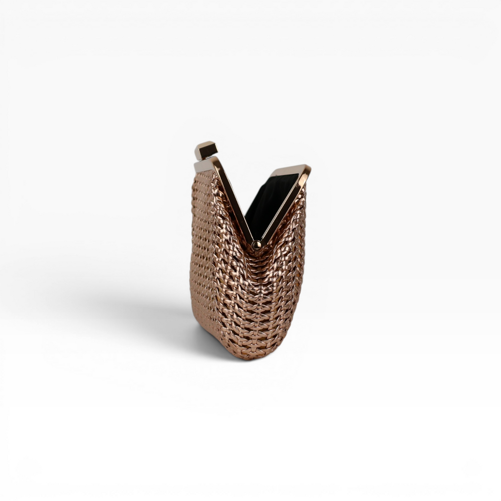 Bolsa Pouch Trama Rosê Gold