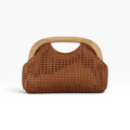 Bolsa de Mão Pouch Trama Marrom Escuro