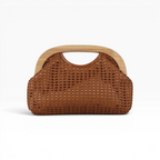 Bolsa de Mão Pouch Trama Marrom Escuro