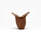 Bolsa de Mão Pouch Trama Marrom Escuro