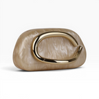 Bolsa de Festa Clutch Acrílico Perolada Bege