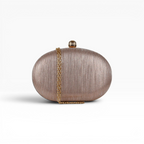 Bolsa Festa Clutch Oval Brilho Rosê