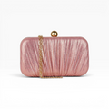 Bolsa de Festa Clutch Brilho Rosa Claro