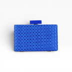 Bolsa de Festa Clutch Palha Azul
