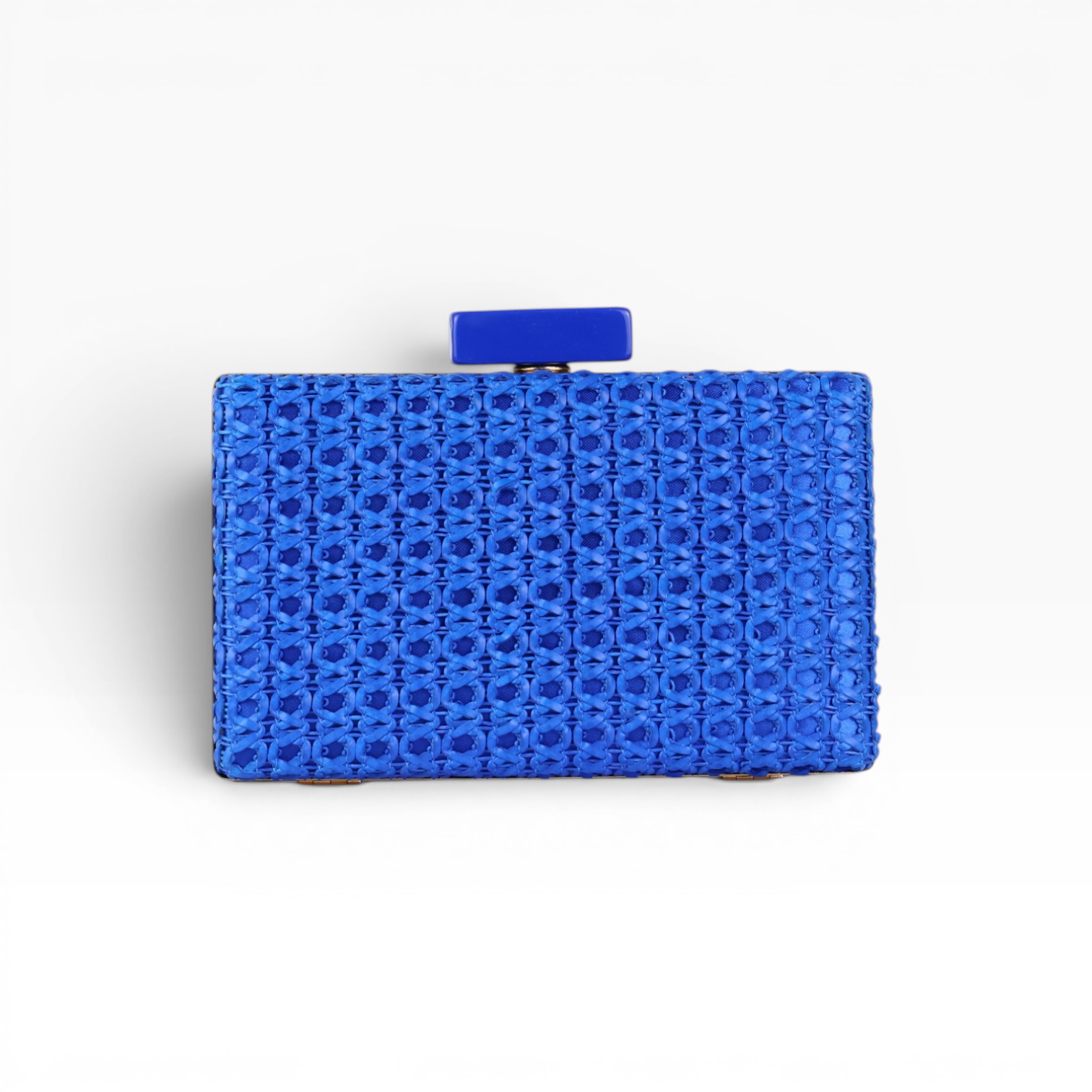 Bolsa de Festa Clutch Palha Azul