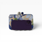 Bolsa Clutch Festa Bordada Flores Azul