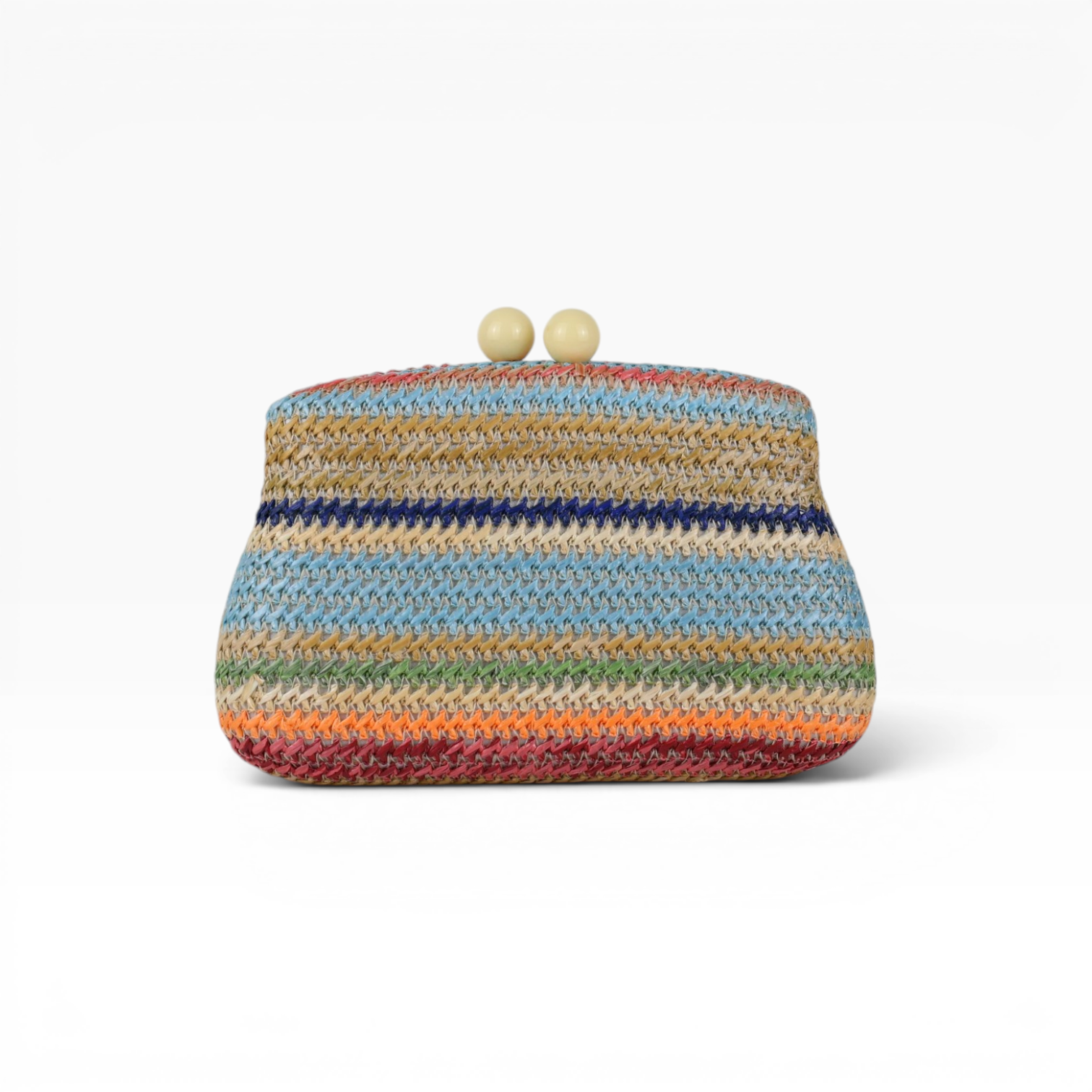 Bolsa de Festa Clutch Palha Colorida