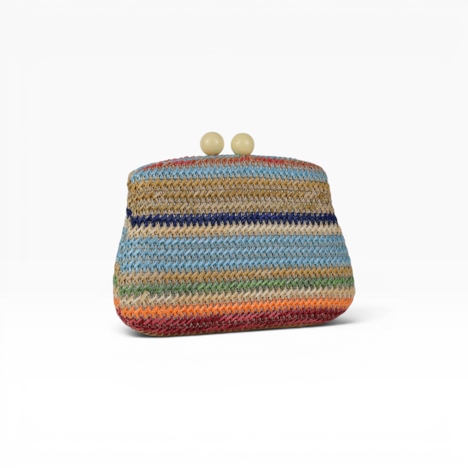 Bolsa de Festa Clutch Palha Colorida