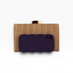Bolsa Clutch Festa Palha Marrom Claro