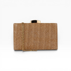 Bolsa Clutch Festa Palha Marrom Claro