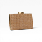 Bolsa Clutch Festa Palha Marrom Claro