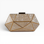 Bolsa de Festa Clutch Acrílico Bege