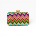 Bolsa de Festa Clutch Palha Colorida