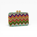 Bolsa de Festa Clutch Palha Colorida