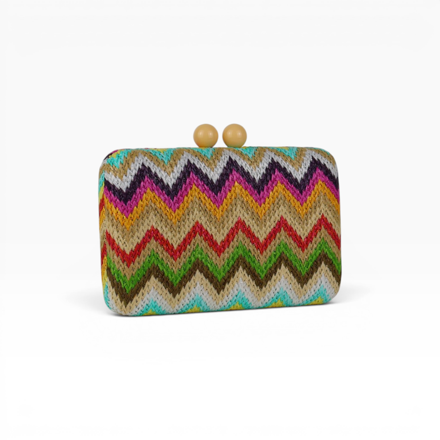 Bolsa de Festa Clutch Palha Colorida